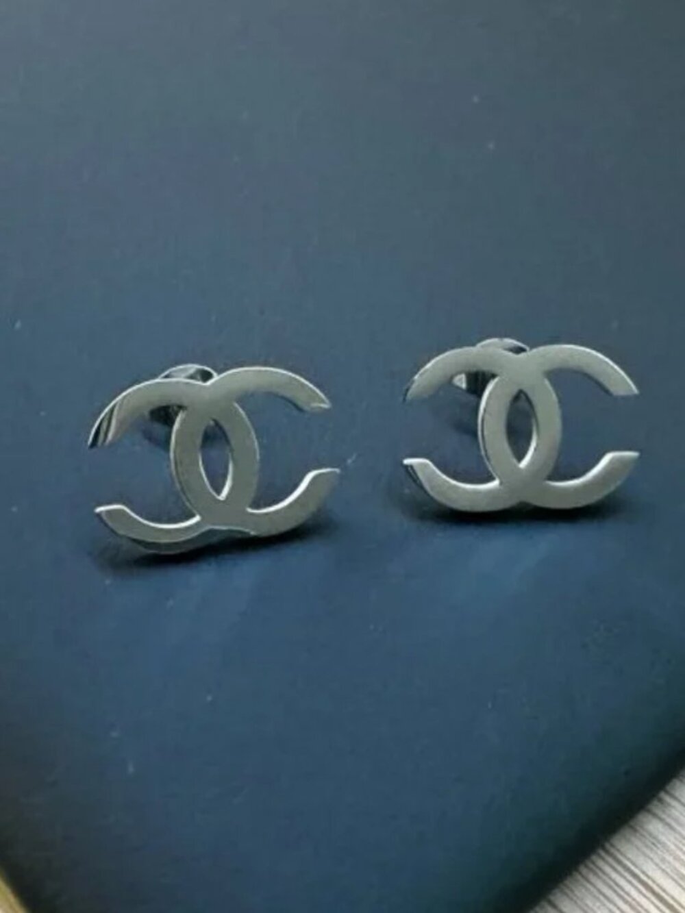 Brand New - Vintage Luxury C Earrings - Silver Earrings - Silver Studs - Y2K